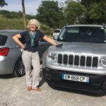 Brilliant driver Gillian with our Jeep!