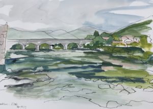 The river and bridge at Roquebrun